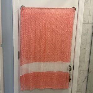 Michael Kors Signature Pink Monogrammed Scarf 80” x 29”